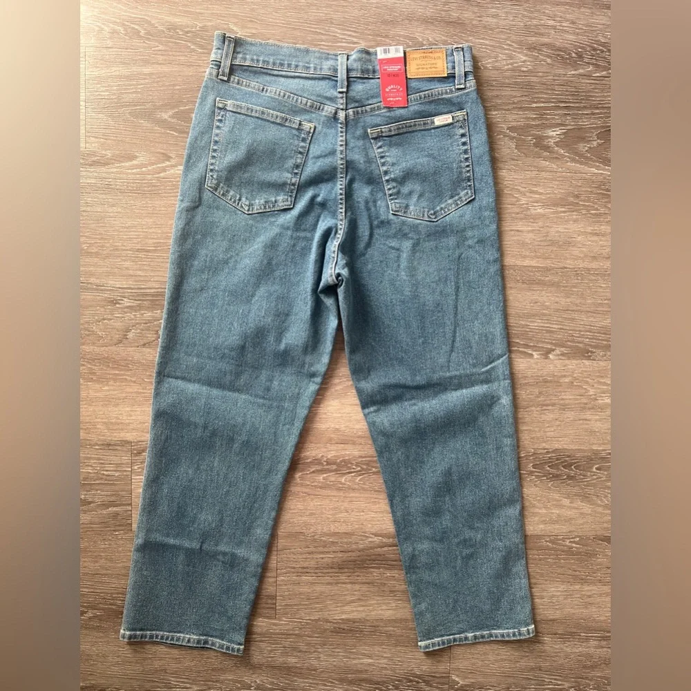 NWT Levi Strauss Signature High Rise Straight Jeans Size 10 W30 Comfort Stretch